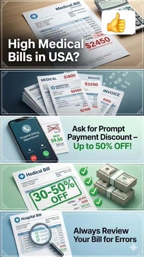 Get 30-50% Off Medical Bills in USA – Simple Hack! 💰 #shorts #usa #hospital #medicine #bills