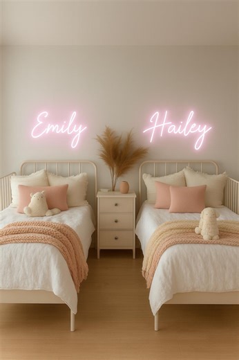 Custom Name LED Neon Sign: Kid's Room Decor, Dorm Wall Art - Etsy
