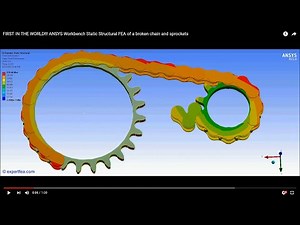 ANSYS WB Static Structural FEA - Motion simulation of a broken chain and sprockets