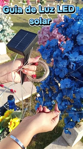 luz led solar para decorar los arbolitos de tu ser querido