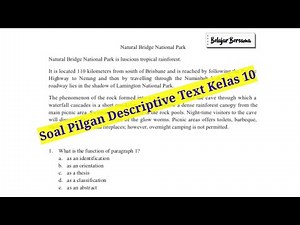 Soal Descriptive Text kelas 10 | Soal no. 1.