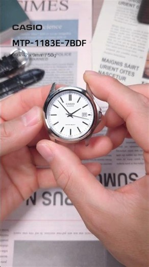 첫 정장시계 고민 끝 — 카시오 MTP-1183E 밴드 교체Cheapest Dress Watch Upgrade Under $50 #shorts #카시오 #watch