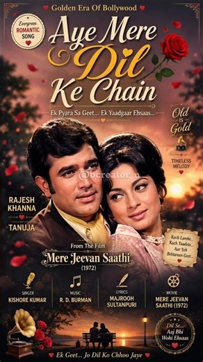 Aye Mere Dil Ke Chain ❤️ | Romantic Evergreen Song 🌹 | Rajesh Khanna & Tanuja | Golden Era Magic ✨🎶