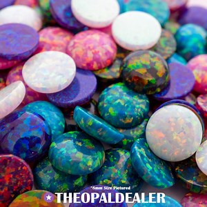 Opal Cabochon - Round Flat Back Lab-created Gemstones for Jewelry Making - Etsy