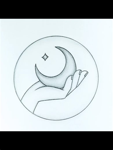How to Draw a Half Moon in Hand 🌙✋ | Pencil Sketch Tutorial Step by Step #HalfMoonDrawing #PencilSketch #HandDrawing #EasyDrawing #StepByStepDrawing ✏️🌙
