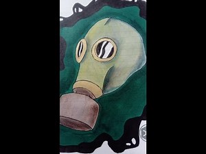Draw a gas mask