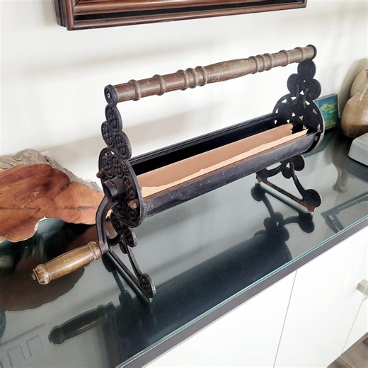 Cast Iron Newspaper Log Roller, Fireplace and Woodstove Accessory, Farmhouse & Cabin Decor - Etsy