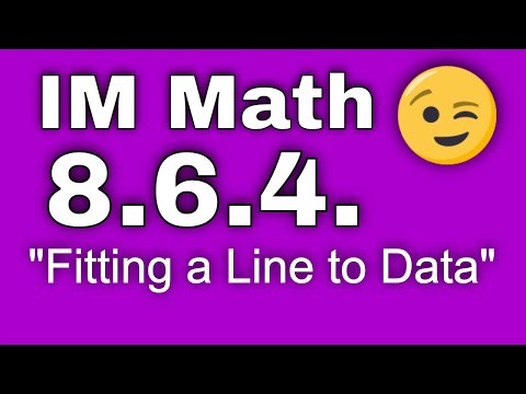 8th Grade, Unit 6, Lesson 4 "Fitting a Line to Data" Illustrative Mathematics
