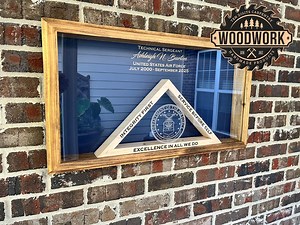 Med Glass Encased Shadow Box Display Case W/ Splines & One Emblem (free Personalization) - Etsy