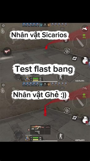CFL test flash bang Nhân vật ghẻ vs Sicarios . #crossfirelegends #xuhuong #trauz #sicarioscfl #dotkick