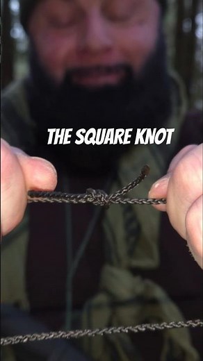 The Square knot.using nmb 36 bankline. #knots #knot #camping #bushcraftcamping #survivalhacks #fyp