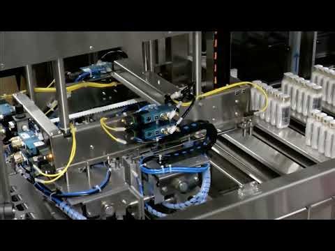 Case Packer & Shrink Bundler for Bottles of Lotion