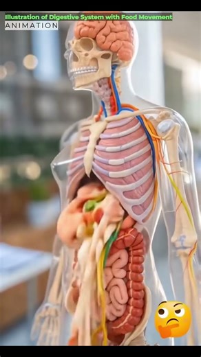 Digestivesystem #animation #senseorgansfunctions #bodysystem #satisfying #digestiveprocess