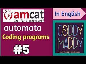 AMCAT Automata questions coding programs || CODDYMADDY ||amcat,coding programs,face prep,cognizant