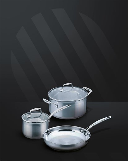 Stainless steel that’s built to last. The Scanpan Impact 3pc Starter Set is now just $139.95 (that’s 68% off the RRP!) Whether you’re starting your cookware collection or upgrading your kitchen, this 3 piece set is a great place to start. Don’t miss out on our best Black Friday deals - shop the sale now! | Kitchen Warehouse