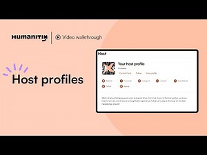 Create a host profile on Humanitix