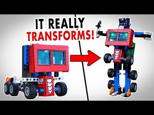 How to make Transformers Optimus Prime | Is it made with Lego or Cardboard?? It REALLY TRANSFORMS!