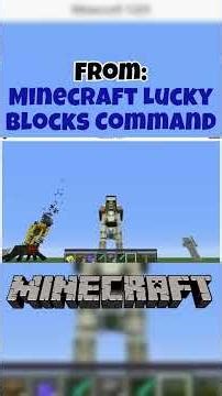 Lucky Blocks from Commands | Minecraft #shorts #minecraft #luckyblocks
