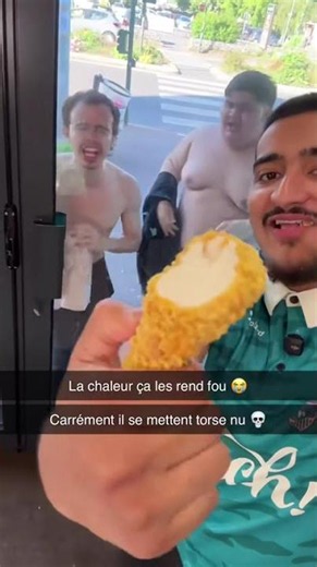 They go shirtless for an ice cream