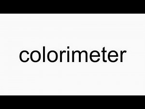 How to pronounce colorimeter