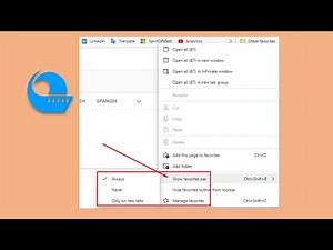 How to Show the Favorites Bar in the Edge Browser