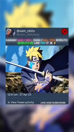 Kawaki Said I Well Easily Kill Boruto #narutoedits #narutoanimeshorts #shorts #narutoshippudenshort
