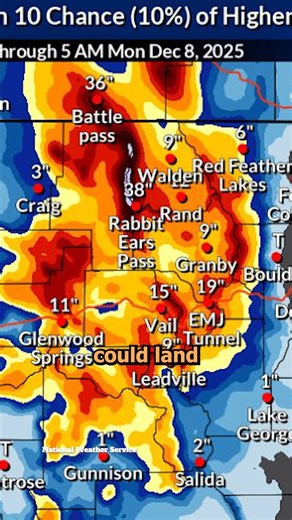 ❄️ Most of the I-70 mountain corridor should get double-digit totals throughout the weekend in what's likely to be the most significant snowstorm of the season thus far. Meanwhile, the high-end forecast is showing that four-plus feet of snow could land near Steamboat through Monday morning. Find a full report on our website. #colorado #steamboatsprings #coloradonews #coloradoweather #denver #coloradosprings #snow | OutThere Colorado