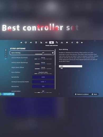 Best fast controller settings