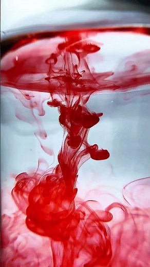 Mesmerizing Red Ink in Water! (So Satisfying) #experiment #color #macro #science