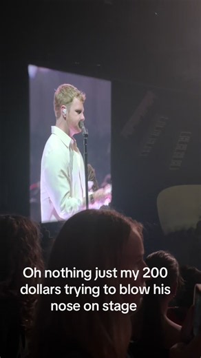 Alex Warren Blows Nose on Stage Caught by Every Camera