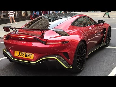 Aston Martin V12 Vantage Rev, Exhaust Sound, & Acceleration | Supercars In London 2022 | SIL