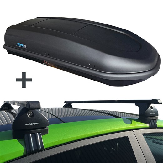 PerfectFit Dachbox 440 Liter + Nordrive Dachträger Mitsubishi ASX ab 12/2023