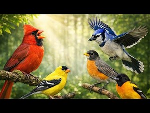 North American Bird Sounds | Robin, Blue Jay & Cardinal Song HD