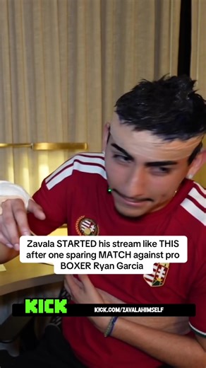 Zavala STARTED his stream like THIS after one sparing MATCH against pro BOXER Ryan Garcia #zavala #boxer #ryangarcia #hurt #spar