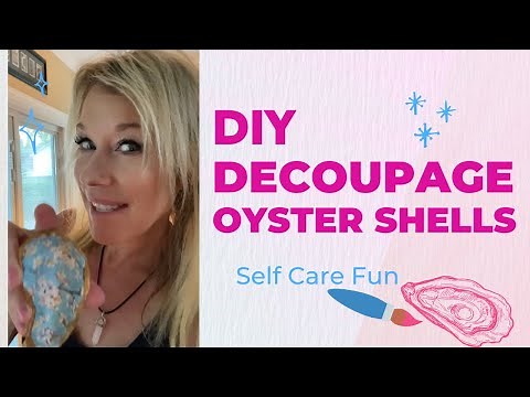 How to Decoupage Oyster Shells - Learn to decoupage anything with our DIY Package