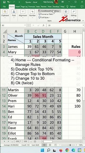 Use conditional formatting to highlight cell - Excel Tips and Tricks