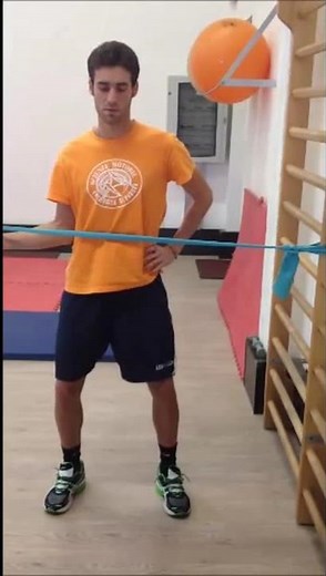 CUFFIA DEI ROTATORI: rinforzo con elastico intra-extra rotatori dell'omero