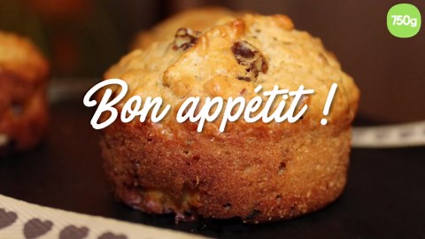 Recette Muffins complets aux fruits secs spécial petit déjeuner - 750g.com