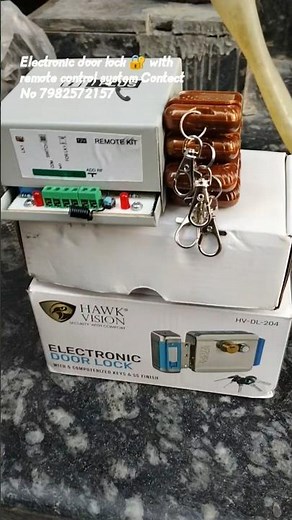 hawkvision electronic door lock with remote kit power supply installation #doorbell #doorlock #doors
