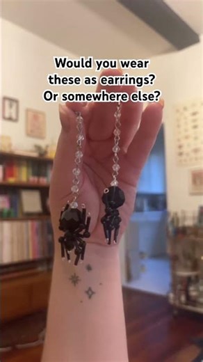 spider earrings [or burlesque tassels] ✨ #spider #jewelry #spooky #costume #burlesque
