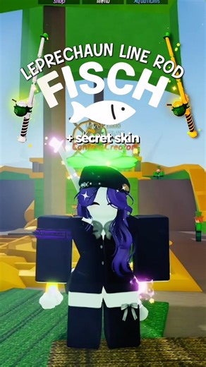 Leprechaun Line ROD + SECRET SKIN 🍀 #fisch #roblox #shorts