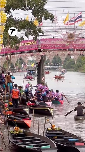 คึกคัก! ประชาชนแห่ร่วมงานประเพณีรับบัว ประจำปี 2568 ณ วัดบางพลีใหญ่ใน จ.สมุทรปราการ ทำบุญ ชมแข่งเรือ