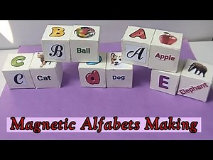 Magnetic Alphabets Making | Alphabet TLM For Nursery |