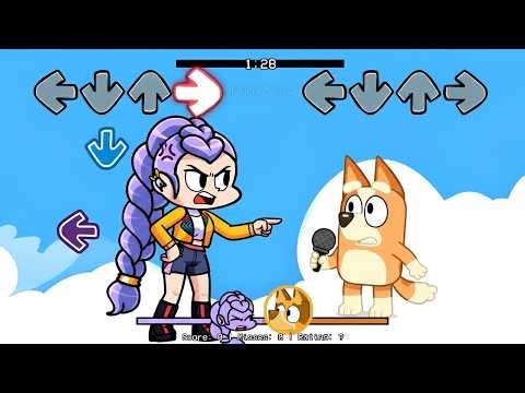 Rumi Mira Zoey KPop Demon Hunters vs Bluey, Bingo & Mackenzie Sings Pony Girl | Bluey FNF Mods
