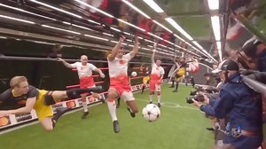 This looks fun 😂 Portugal legend Luis Figo has helped set a world record for the highest football game played at an altitude of 20,230ft in zero gravity conditions 😮⚽ | Sky Sports Football