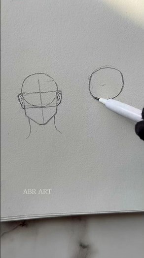 How to draw heads ✨front&side #drawing #head #howtodraw #art#shorts #fyp