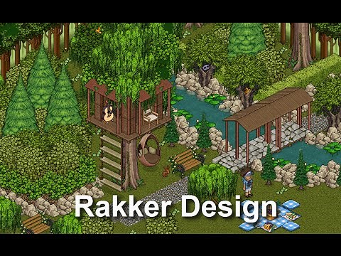 How to BUILD a Habbo Tree House Garden!!