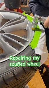 Repairing my scuffed wheel #wheels #repair #diy
