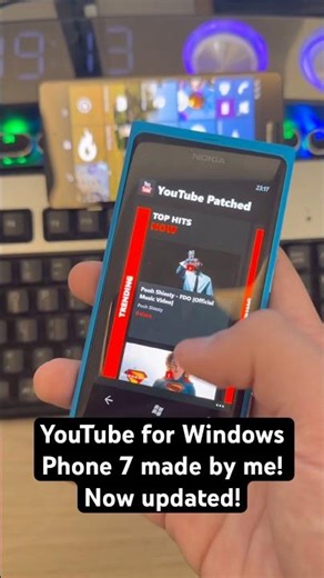 YouTube on a 14 years old Nokia Lumia 800 Update BETA 5 is here! #lumia #shorts #nostalgia