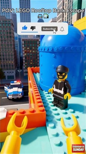 POV: LEGO Rooftop Bank Escape 🚔🏦